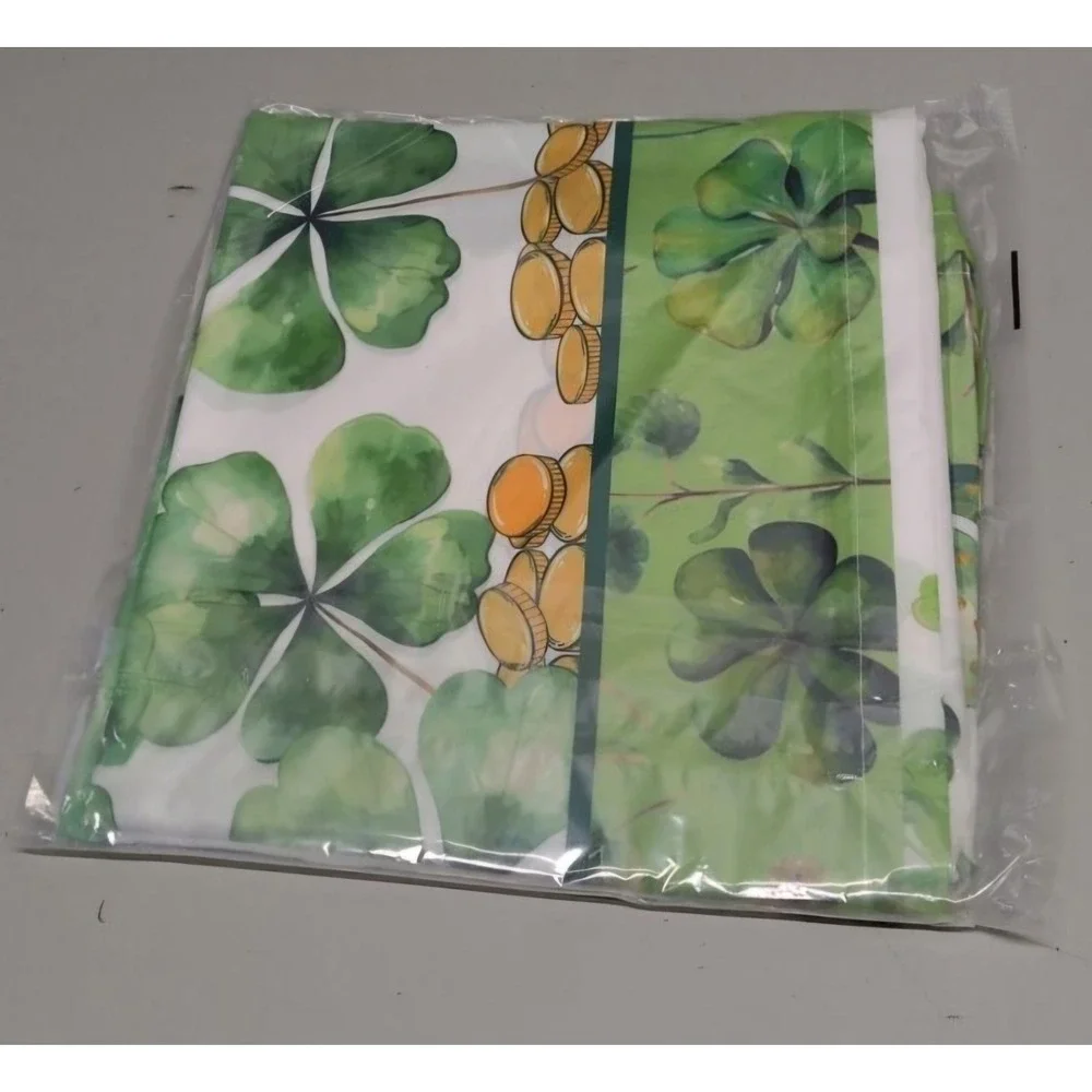 St. Patrick's Day Shamrock Tablecloth Rectangle 60x104 Washable